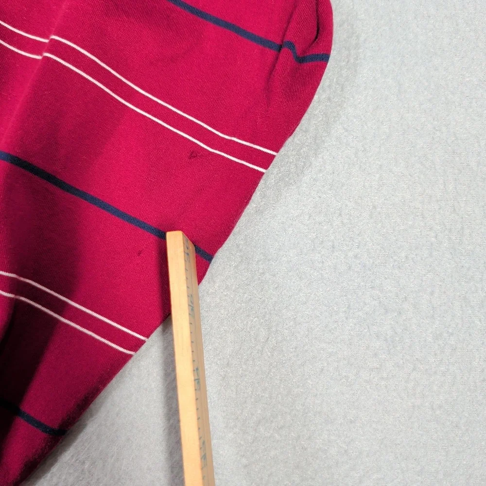 Polo‎ Ralph Lauren Polo Shirt Mens XL Red Striped Pima Cotton Long Sleeve Casual